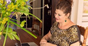 Naomi tijdens haar training